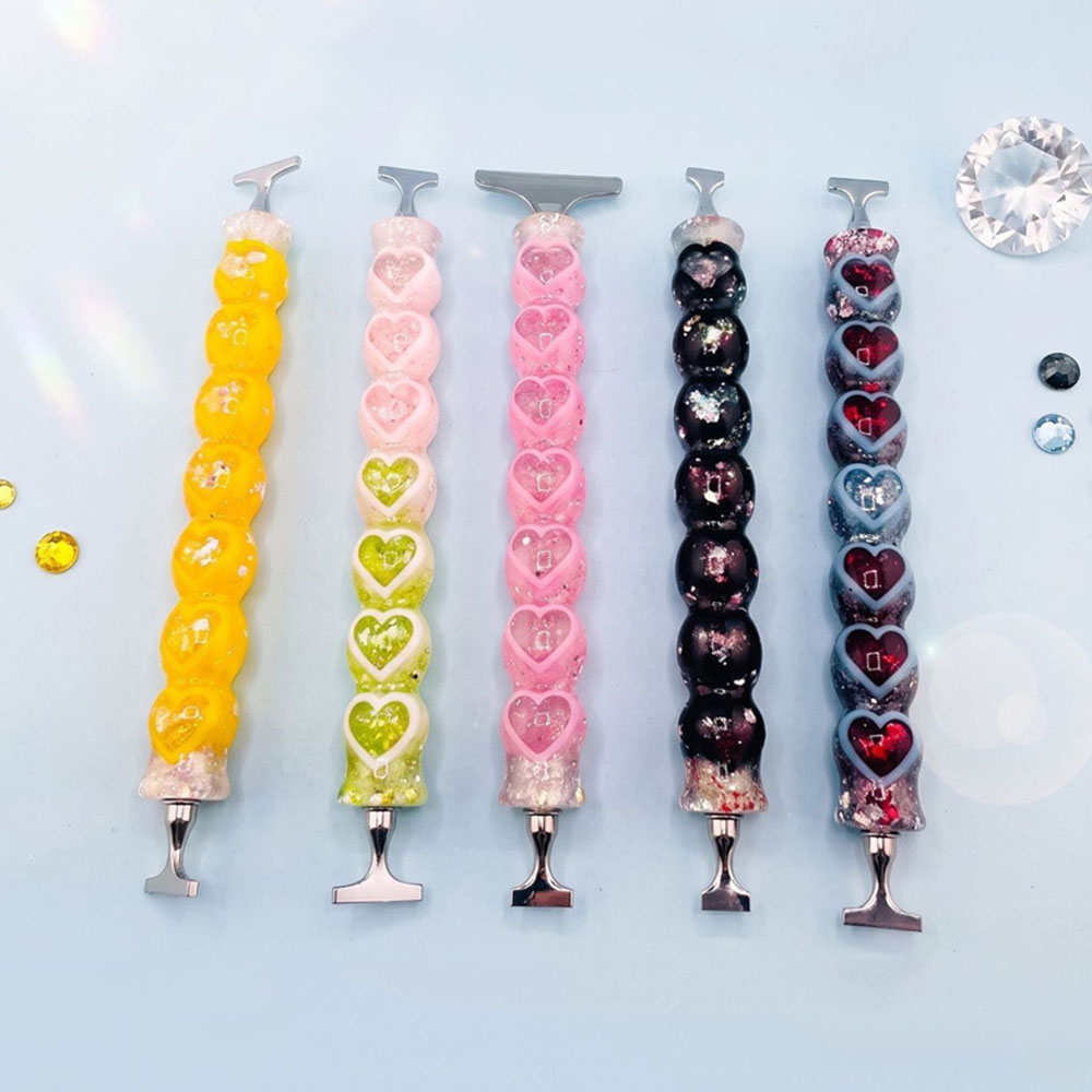 Resin Craft Ideas - 새로운 하트 모양 다이아몬드 페인팅 펜,