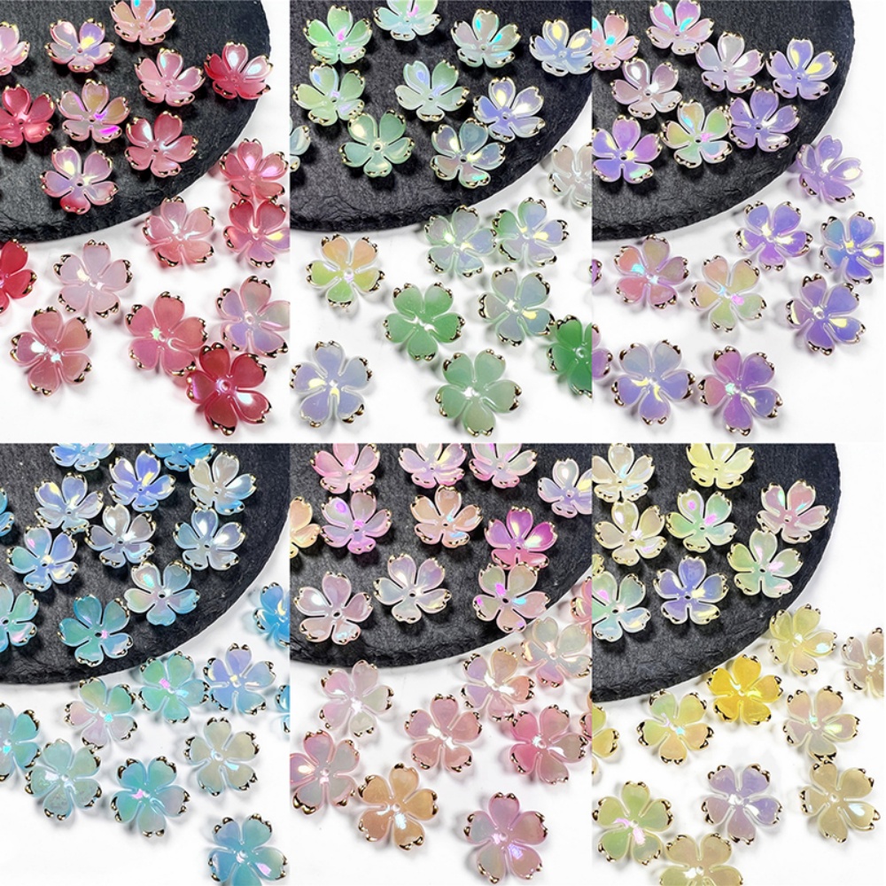 Flower Preservation Resin - 50 개/몫 19mm 아크릴 벚꽃 꽃