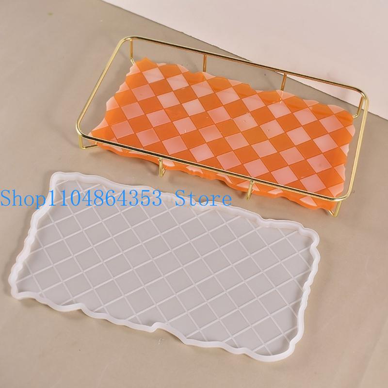 Serving Tray Mold - 652F 바둑판 트레이 에폭시 수지 주조