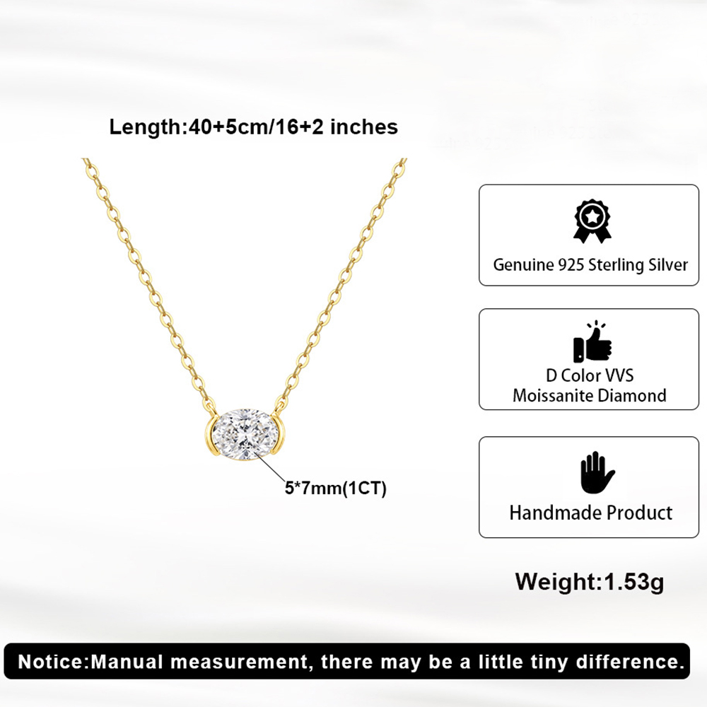 1캐럿 오벌 컷 모이사나이트 펜던트 목걸이 여성용 하프 - Bezels Set Pendant 리뷰 및 가격