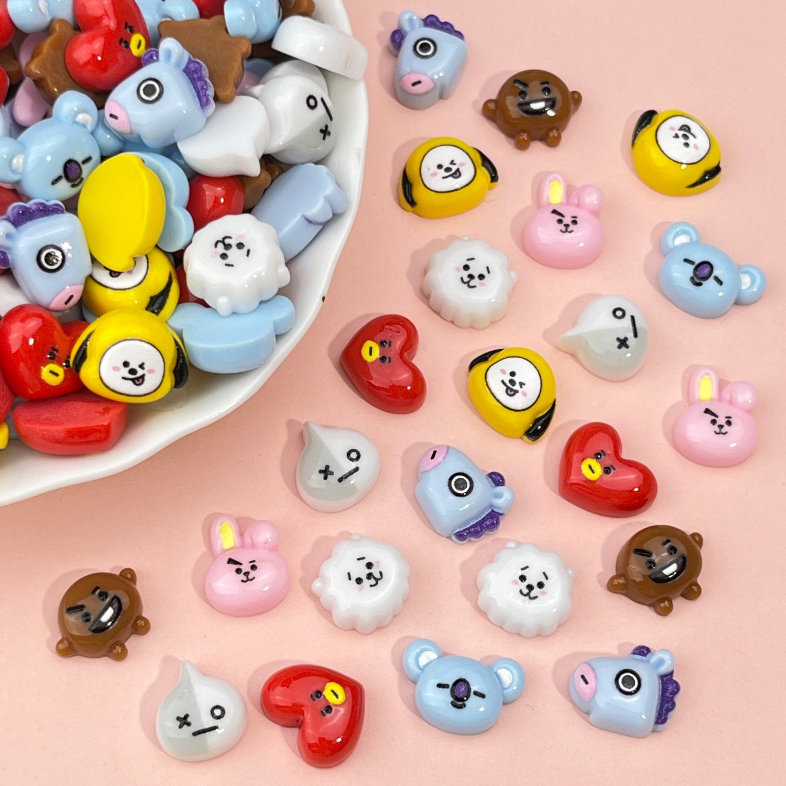 B T 21 치미 코야 RJ 슈키 타타 쿠키 네일 참  - Resin Crafts 리뷰 및 가격