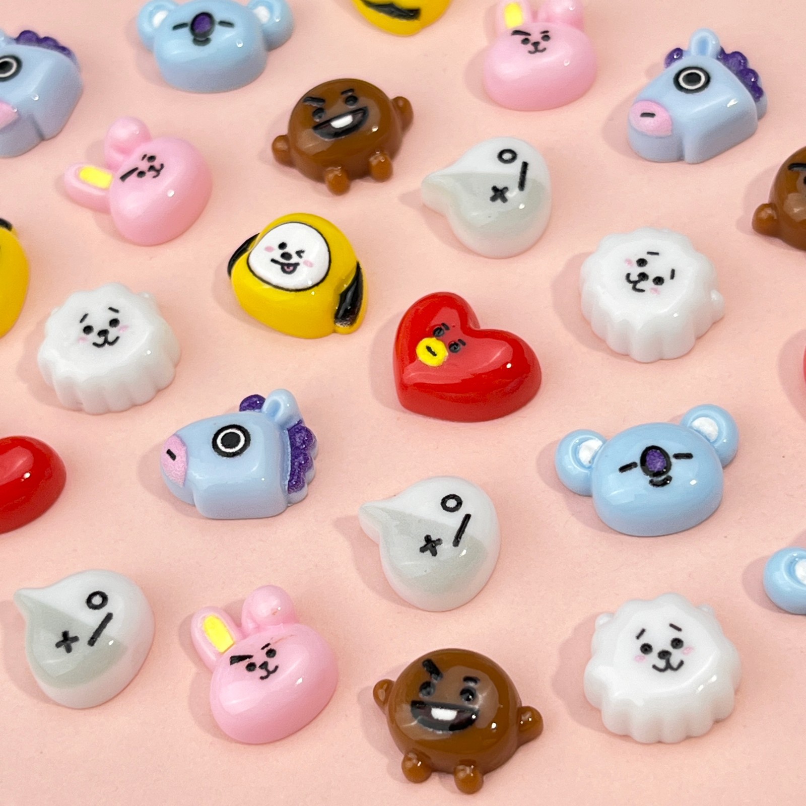 B T 21 치미 코야 RJ 슈키 타타 쿠키 네일 참  - Resin Crafts 리뷰 및 가격