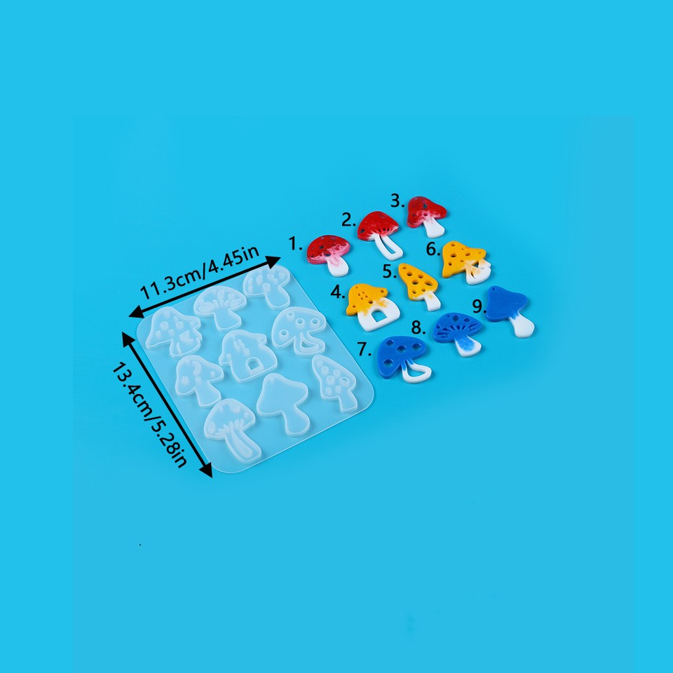 천공 된 실리콘 몰드와 멀티 스타일 버섯 귀걸이 펜던트 - Flower Preservation Resin 리뷰 및 가격