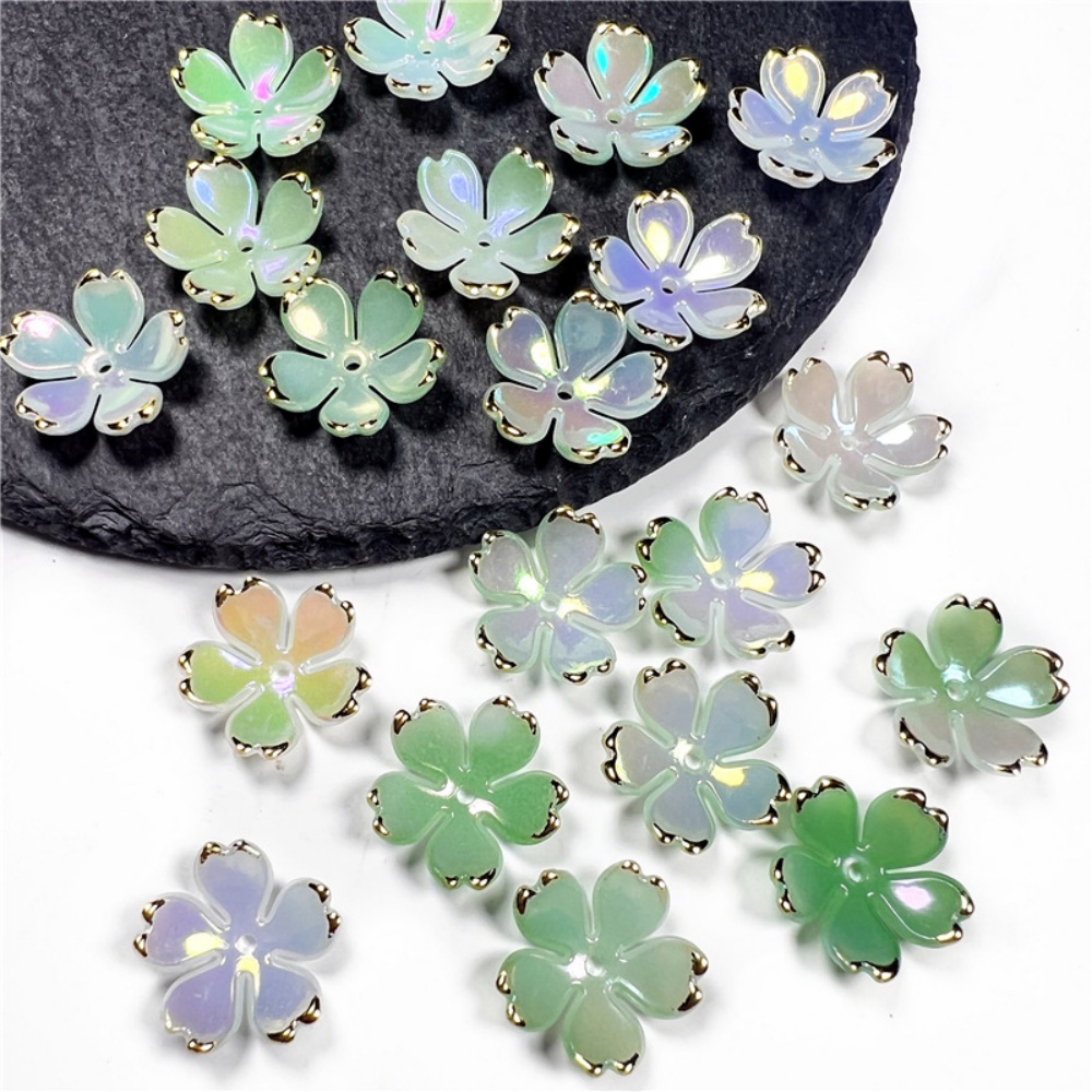 50 개/몫 19mm 아크릴 벚꽃 꽃 구슬 꽃잎 참 커 - Flower Preservation Resin 리뷰 및 가격