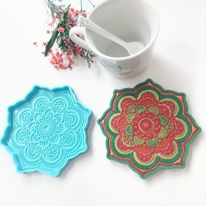 만다라 코스터 실리콘 몰드 라운드 트레이 컵 매트 DI - Resin Craft Ideas 리뷰 및 가격