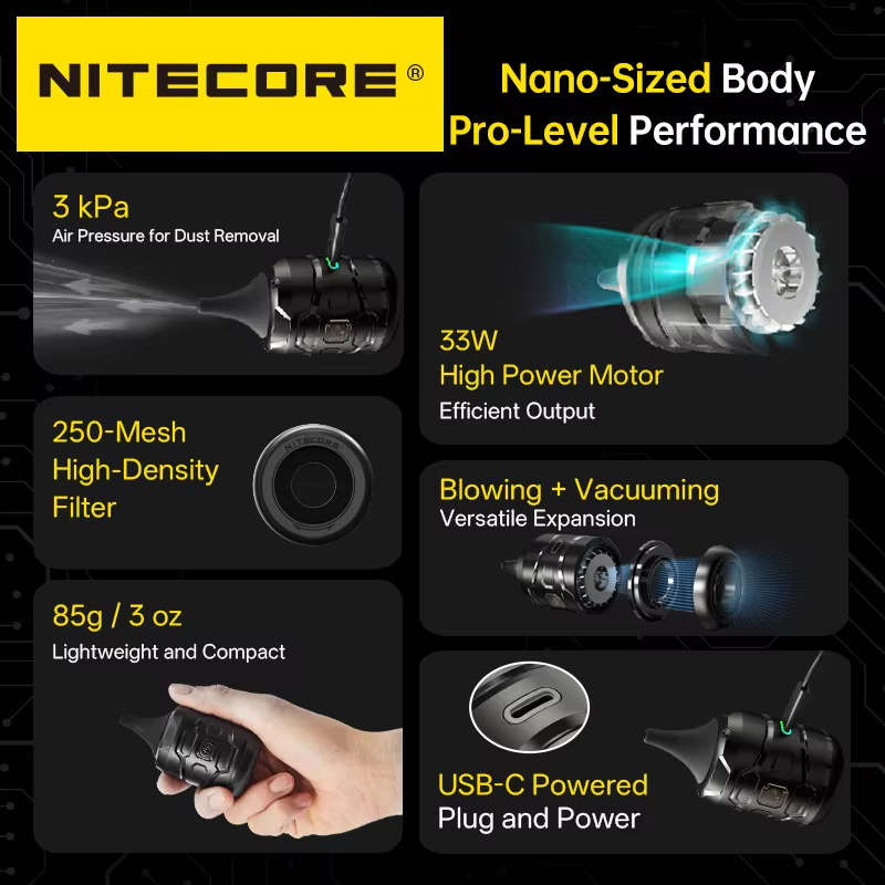 NITECORE BB 나노 유선 휴대용 다용도 전자 블 - Vacuum Chamber Small 리뷰 및 가격