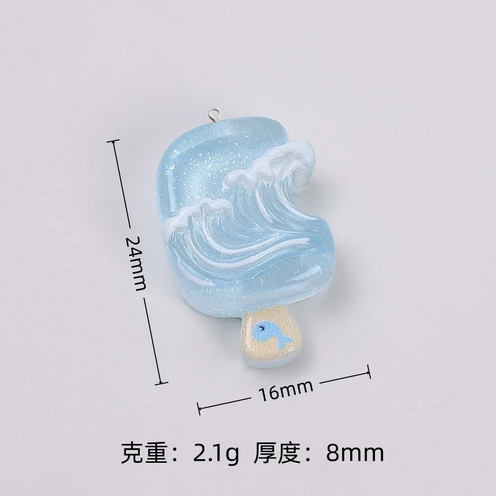 10개 귀여운 여름 아이스크림 레진 펜던트 선인장 복숭 - Resin Craft Material 리뷰 및 가격
